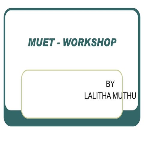 Muet writing | PDF