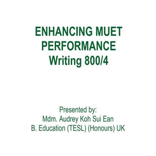MUET Writing Section