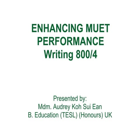 MUET Writing Section