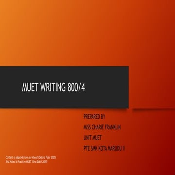 Introduction to MUET Writing.pdf HELP STUDENTS TO UNDERSTAND THE ...
