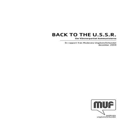 En rapport om Vänsterpartiet Kommunisterna.
