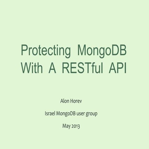 MongoDB user group israel May