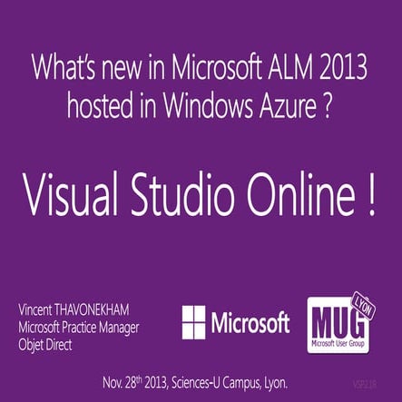 What’s new in Microsoft ALM 2013, hosted in Windows Azure, VISUAL STUDIO ONLI...