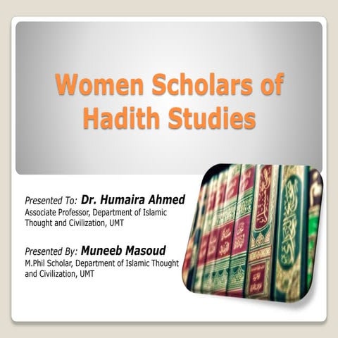 Female Hadith Transmitters PPT
