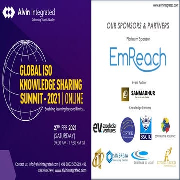 Digital Maturity – Business as Usual & Integration of multiple ISO Management...