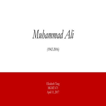 Muhammad ali presentation | PPTX