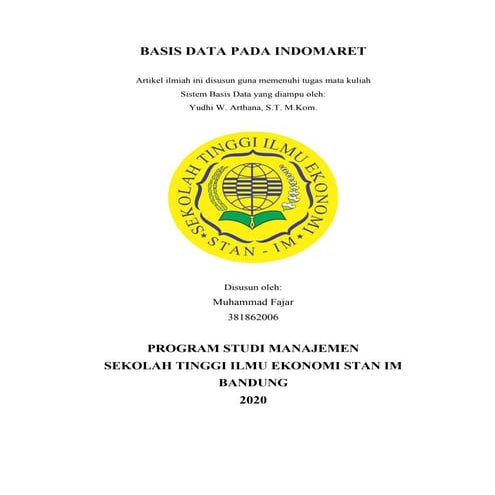 Artikel Ilmiah Sistem Basis Data 