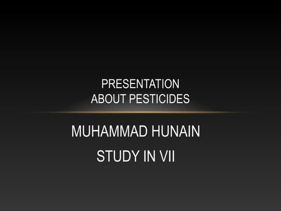 Muhammad Hunain presentations