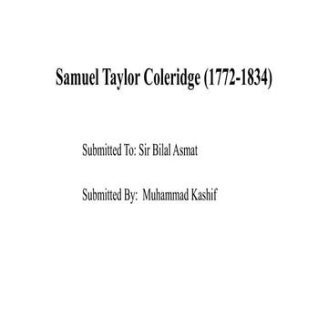 Muhammad Kashif (S.T coleridge).pptx