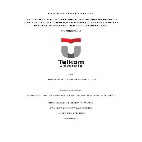 Laporan Kerja Praktek Tokopedia - Muhammad Mufid Luthfi