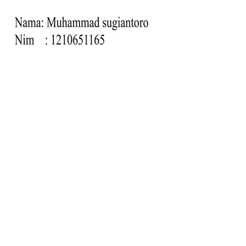 Muhammad sugiantoro 1210651165 rangkuman pbw