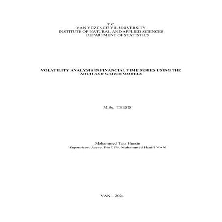 VOLATILITY ANALYSIS IN FINANCIAL TIME SERIES USING THE ARCH AND GARCH ...
