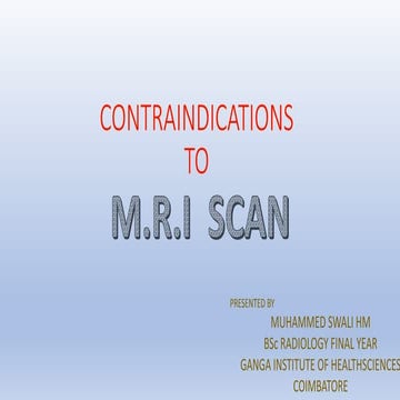 Contraindications to MRI