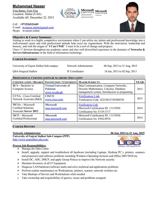 IT administrator Resume