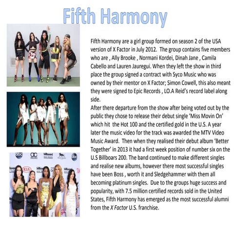 Fifth Harmony Biography | PPT