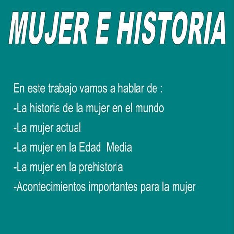 La evolucion de la mujer | PPTX