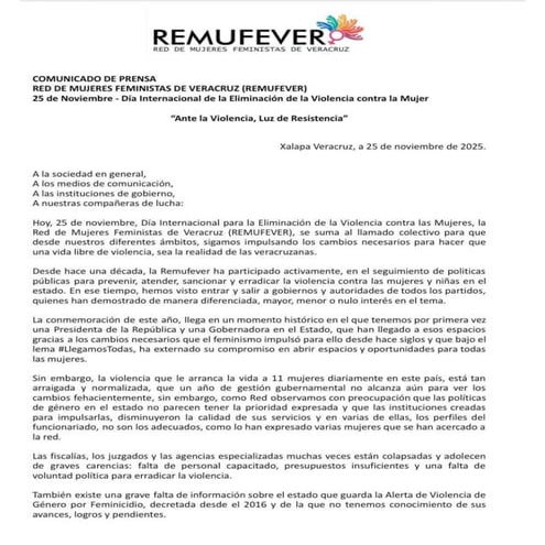 Pronunciamiento Remufever en el marco del 25 de noviembre.pdf