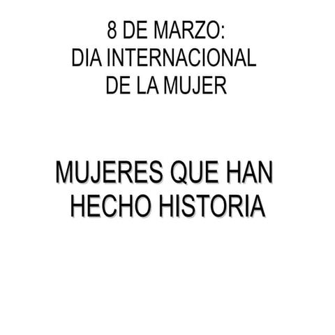 Mujeres con historia