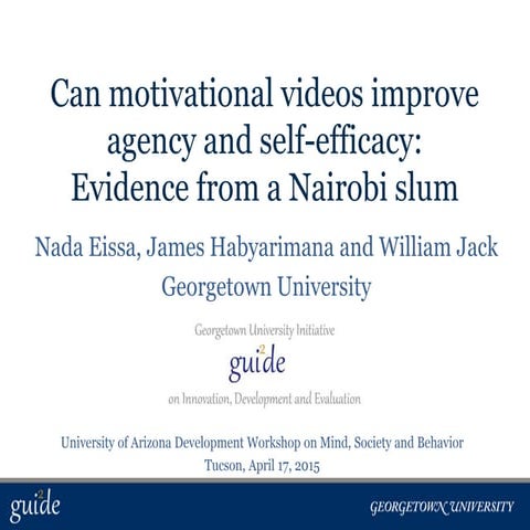 Can motivational videos improve agency and self-efficacy: Evidence from a Na...