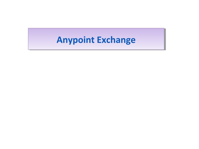 Mule anypoint exchange
