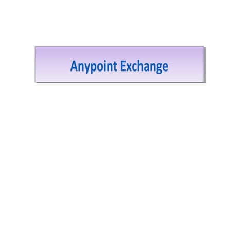 Mule anypoint exchange | PPT