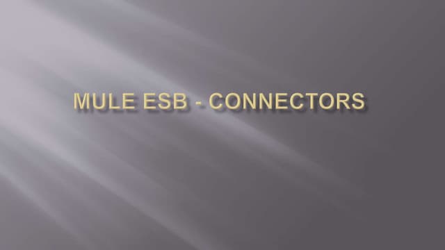 Mule connectors-session1