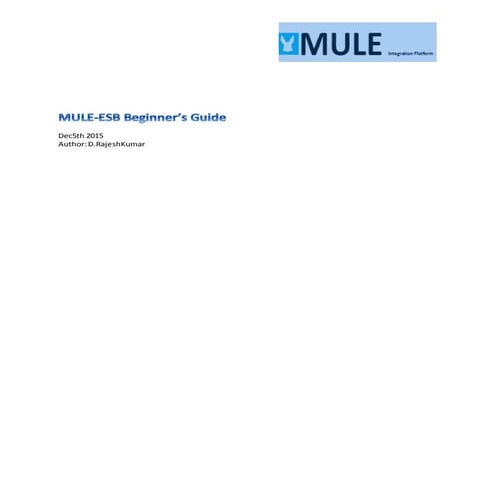 Mule esb beginner’s guide