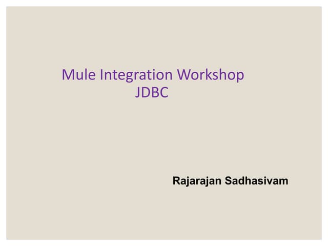 Mule   jdbc