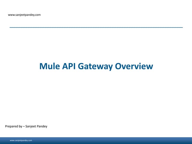 Mule api gateway overview