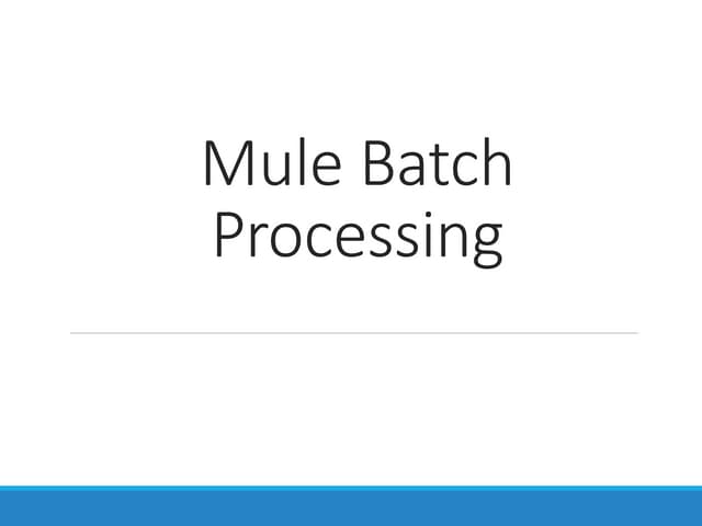 Mulebatch