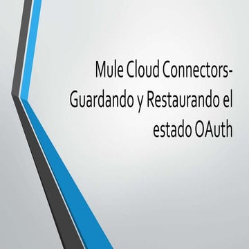 Mule Cloud Connectors-Save and Load OAuth