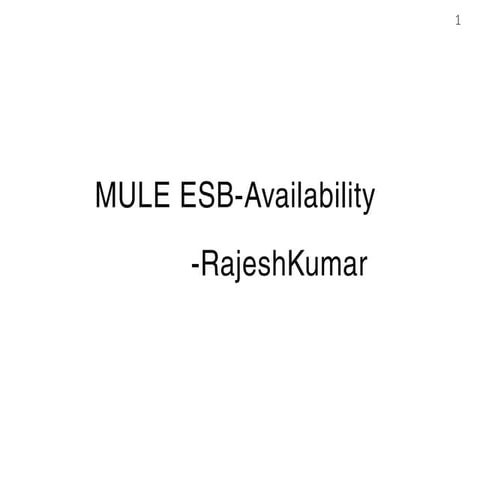 Mule esb availability