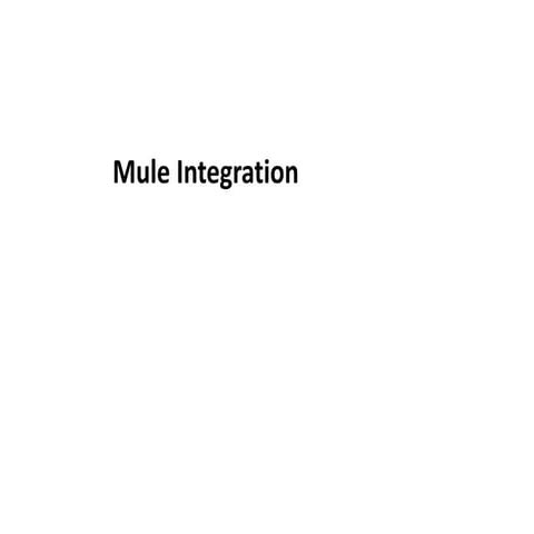 Mule integration