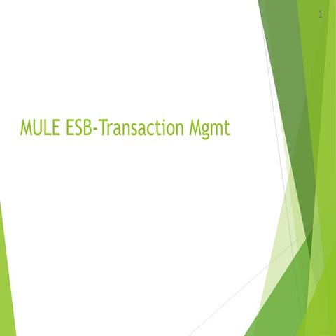 Mule esb transaction mgmt