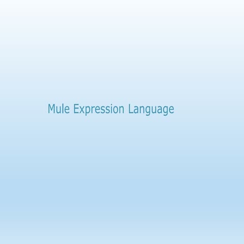 Mule Expression language