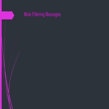 Mule filtering messages