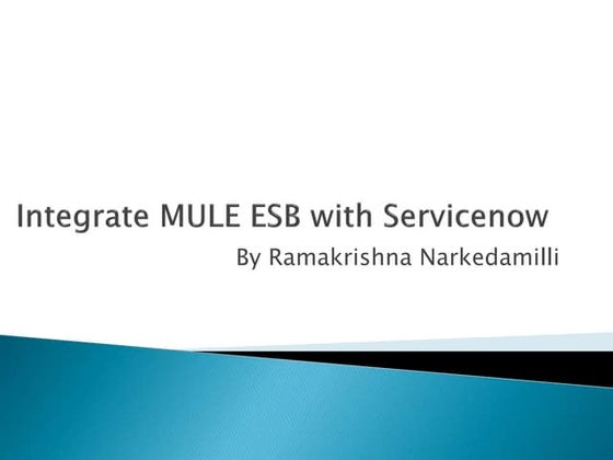 Mule integration with Servicenow