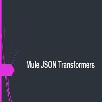 Mule json transformers