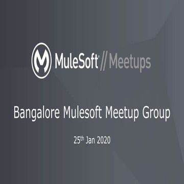 Mule meetup 25thjan