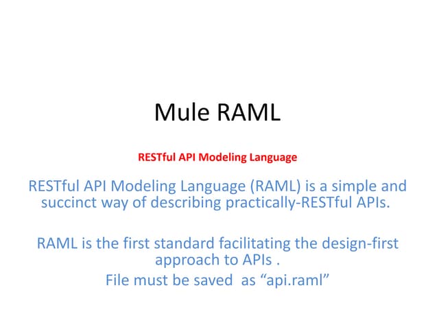 Mule raml