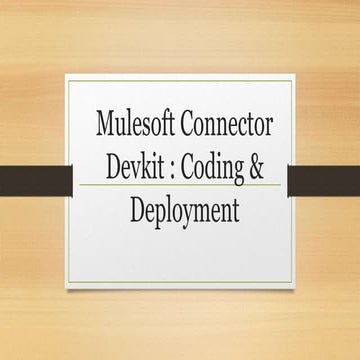 Mulesoft connector devkit