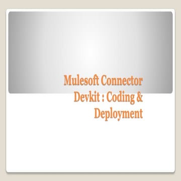 Mulesoft connector devkit