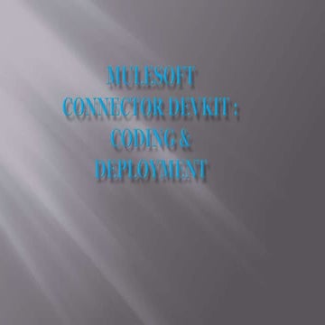 Mulesoft devkit connector