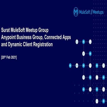 MuleSoft Surat Virtual Meetup#8 - Anypoint Business Group Connected Apps and ...