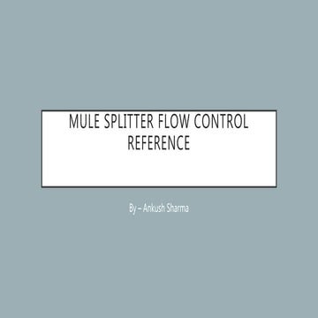 Mule Splitter Flow Control Reference