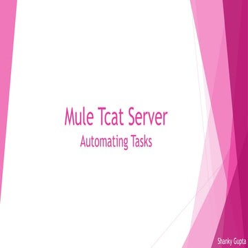 Mule tcat server - automating tasks 