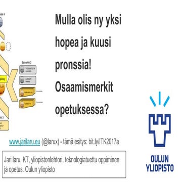 Mulla olis ny yksi hopea ja kuusi pronssia! osaamismerkit opetuksessa 