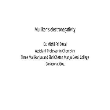 Mulliken's electonegativity