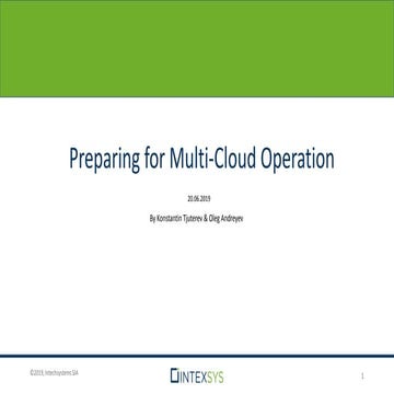 Preparing for Multi-Cloud