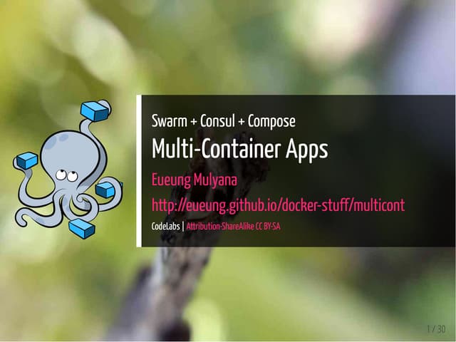 Multi container apps   swarm + consul + compose